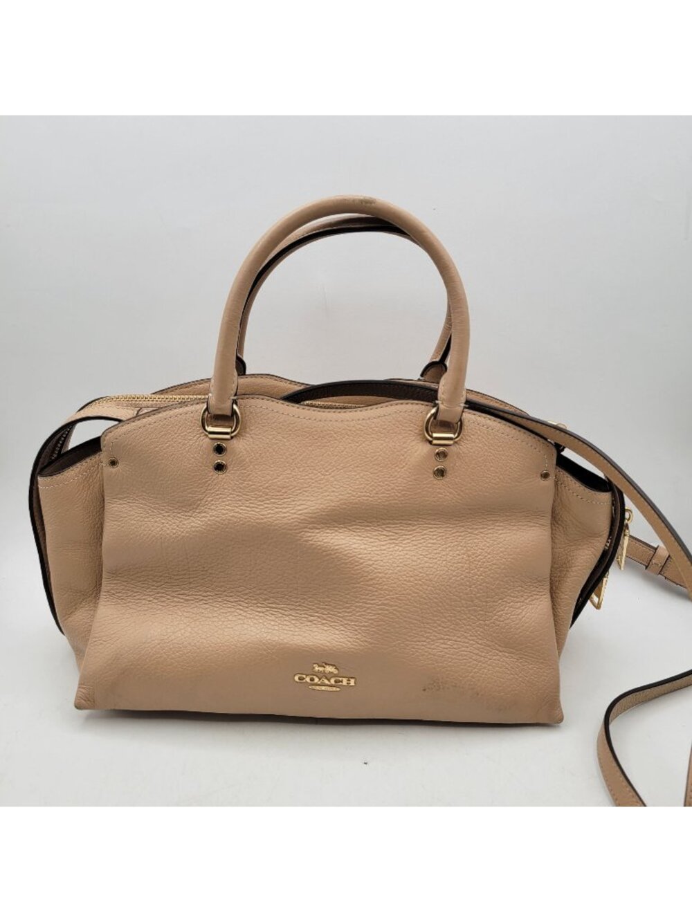 Coach 67711 Drew Leather Carryall Satchel Crossbody Shoulder Hand Bag Purse